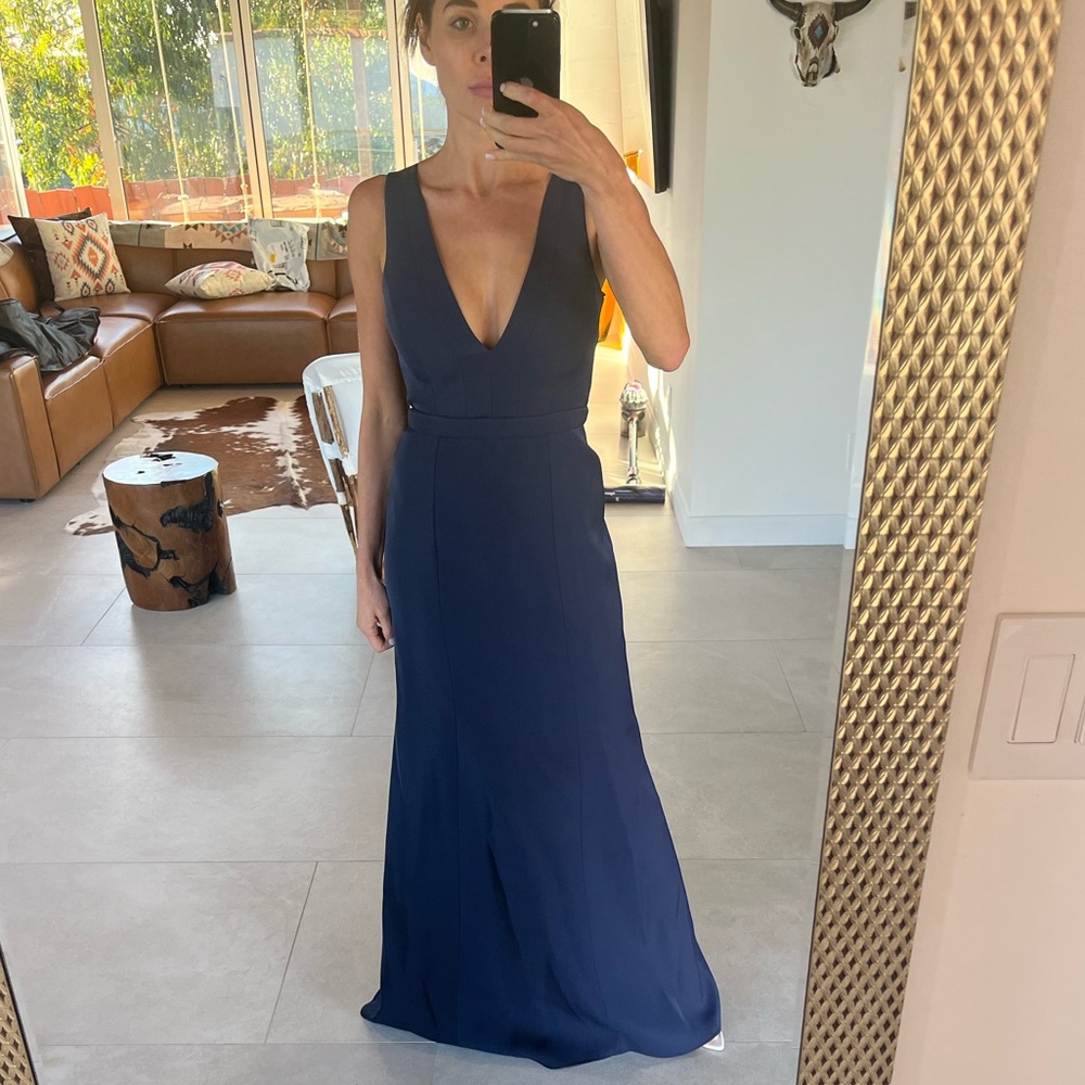 BCBG Maxazira Navy maxi gown size 02